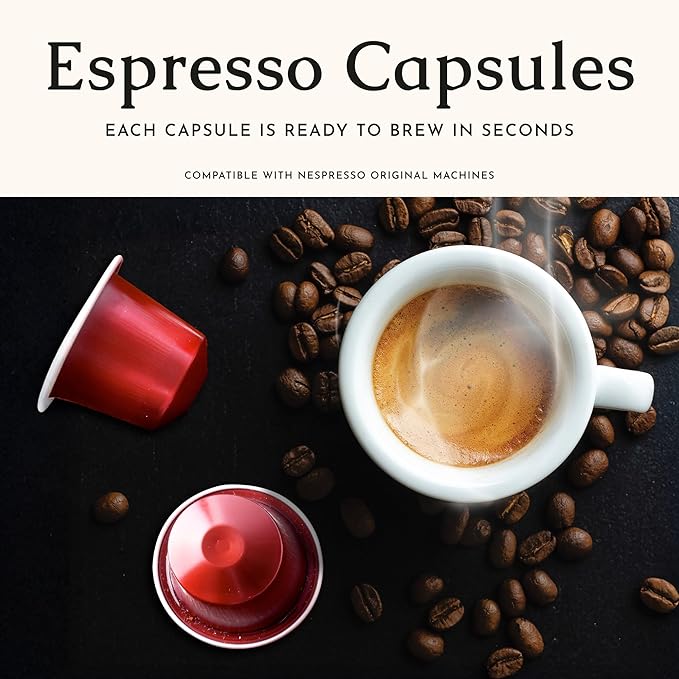 Segafredo Zanetti Espresso Capsules – Aluminum Pods for Nespresso Original Machines – Medium-Dark Roast Premium Espresso with a Rich Aroma – Balanced, Intensity 10 – Encore, 10 Count (Pack of 4)