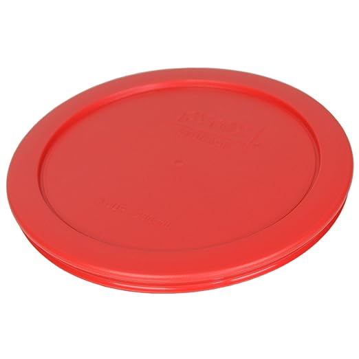 Pyrex Bundle - 3 Items: 7201-PC 4-Cup Red Plastic Food Storage Lids