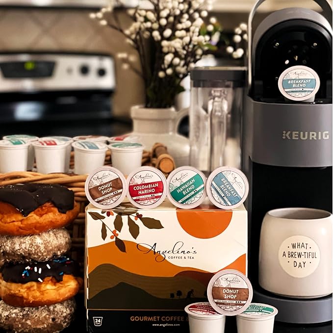 Angelino's Coffee, 96 Count, Compatible with Keurig 2.0 K-Cup Brewers (Donut Shop, 96 Count)