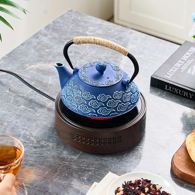 PARACITY Cast Iron Teapot Japanese 800ml/27oz, Tea Kettle Pot for Stove Top, Tea Pot with Stainless Steel Infusers for Loose Tea, Boiling Hot Water Tea, Mothers Day Gifts from Daughter/Son