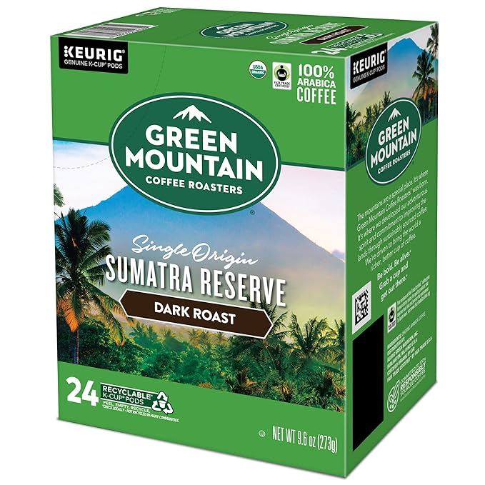 Green Mountain Coffee Roasters Sumatra Reserve Coffee, Keurig Single-Serve K-Cup pods, Dark Roast, 96 Count
