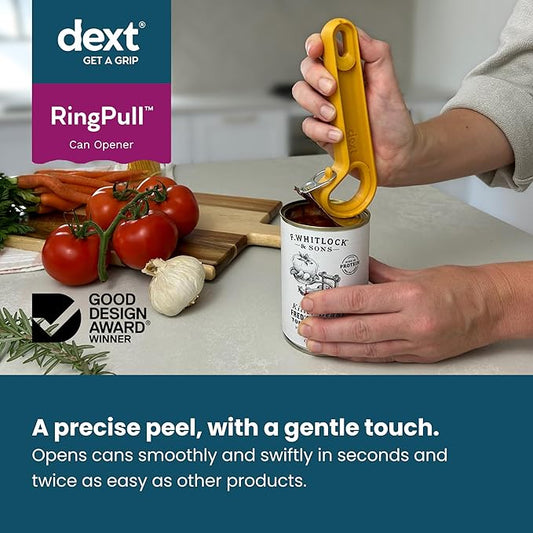 Dext - Ring Pull Can Opener, Pop Can Opener for Seniors, Arthritis, and Parkinsonâs, Easy Open, Ergonomic Handle with Comfortable Grip. Perfect for Soda, Pet Food, and More (Mulberry)