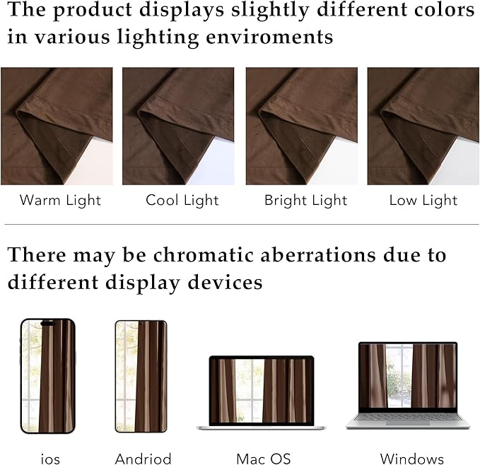 NICETOWN Brown Velvet Blackout Curtains 84 inch Long for Bedroom, UV Protection Room Darkening Privacy Protection Thermal Insulated Drapes for Office, W52 x L84, 2 Panels