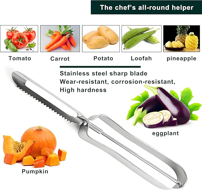 Best Vegetable Carrot Potato Peelers for Kitchen, 2 Pcs, Just Like Mom's old steel Fruits Peeler(52877)