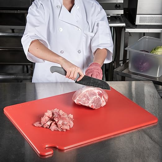 San Jamar - CB182412RDGR Cutting Board, 18x24, Red, 18" x 24" x 0.5" (CB182412RD)