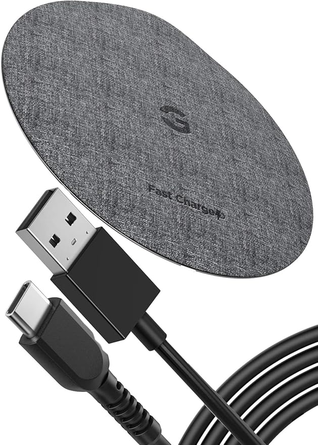Encased Wireless Charger Pad for Samsung Models (Quick Charge 3.0) (Fast Charging Qi Enabled) Non-Slip, Case Compatible (Premium Metal Construction)