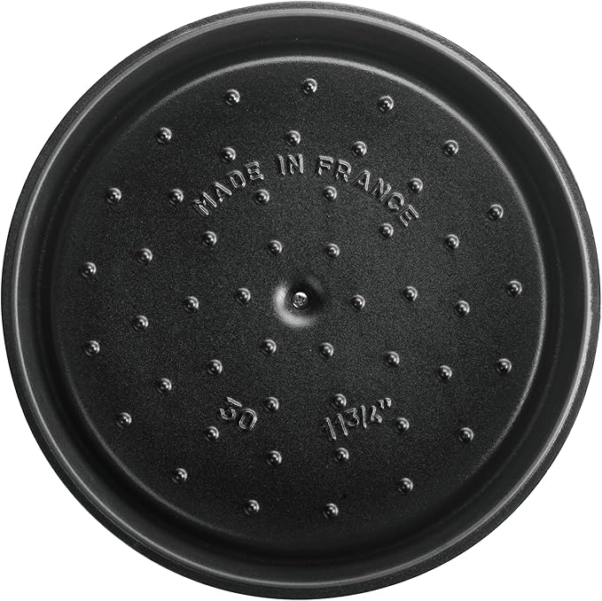 Staub Cast Iron Round Dutch Oven, Made in France, Graphite Grey, 4-qt, Serves 4-6 people