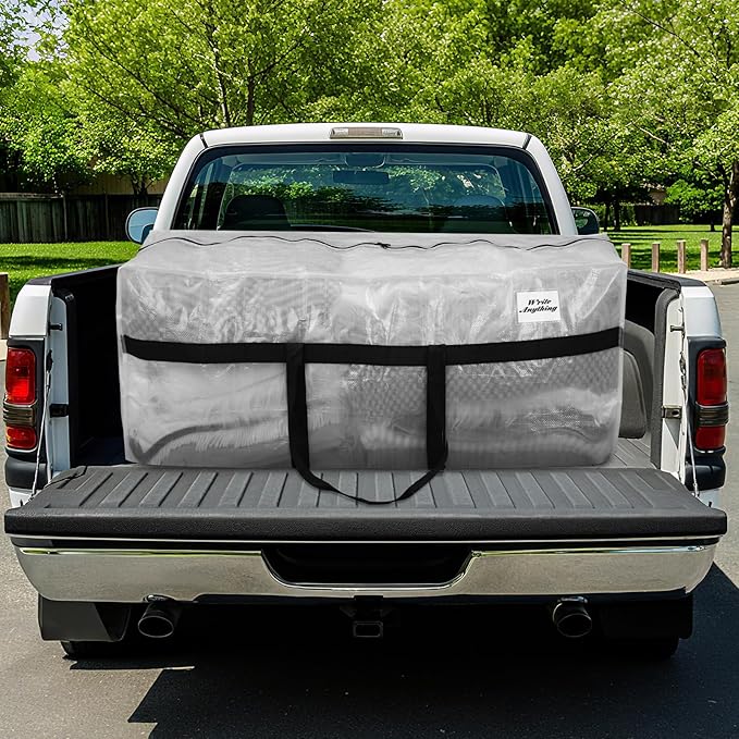 4 Pcs 96 Gallon Large Moving Bags with Zipper and Handles Foldable Storage Duffle Bags Heavy Duty Extra Large Totes for College Dorm Travel Clothes Blankets Bedding Moving (Clear)