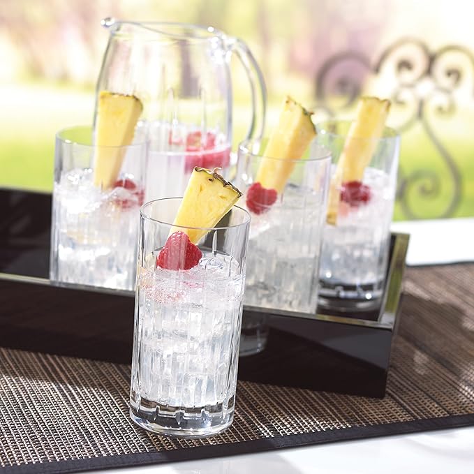 Reed & Barton Soho Crystal 4Pc Iced Beverage Glass Set, 5.90 LB, Clear