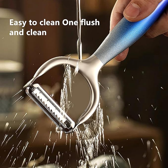 Vegetable Apple Peelers for kitchen, Fruit, Carrot, Veggie, Potatoes Peeler, with Ergonomic Non-Slip Handle Sharp Blade Good Sturdy With Julienne Function, (2-in-1)