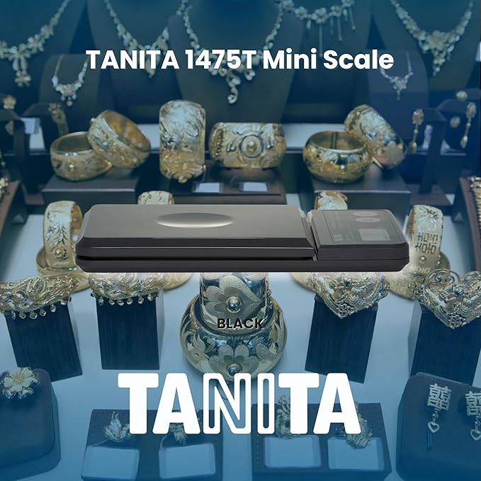 Tanita 1475T Professional High Capacity Scale 1200g Max - Gram Ounce Modes - Precision Digital Pocket Scale - LCD Display - Detachable Tray - Japan Technology - Batteries Included - Tare Function