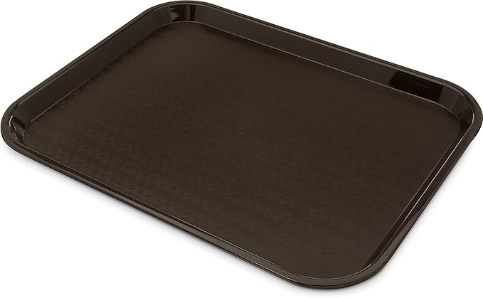 Carlisle FoodService Products Cafe Plastic Fast Food Tray, 14" x 18", Chocolate