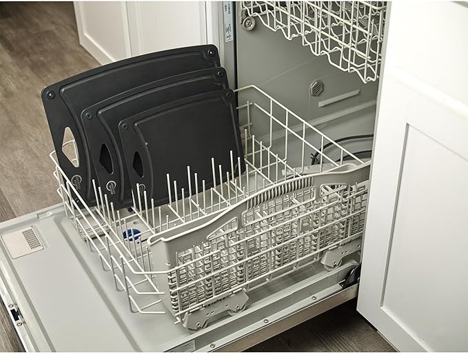 Mercer Culinary Composite Cutting Board-14 1/2" X 11", with Non Slip Feet and Juice Groove, Black