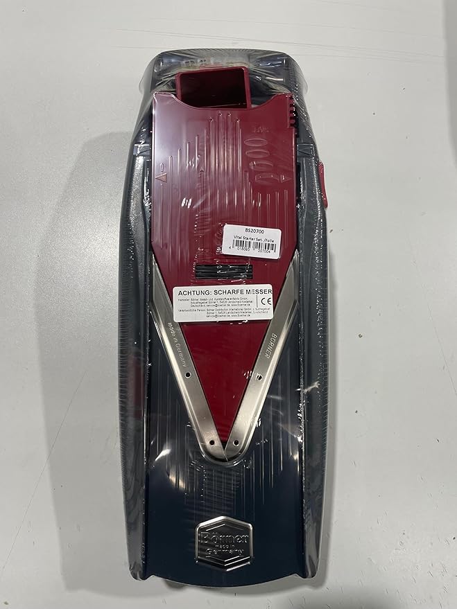 Börner Mandoline Slicer Vital (Starter Set) • Vegetable Slicer with Stainless Steel V-Blade • 10 Cutting Styles for Slices, Strips & Dices • Various Thickness Settings & Dressing Function