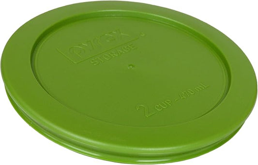 Pyrex 7200-PC 2-Cup Lawn Green Food Storage Replacement Lid (2-Pack) - Made in USA