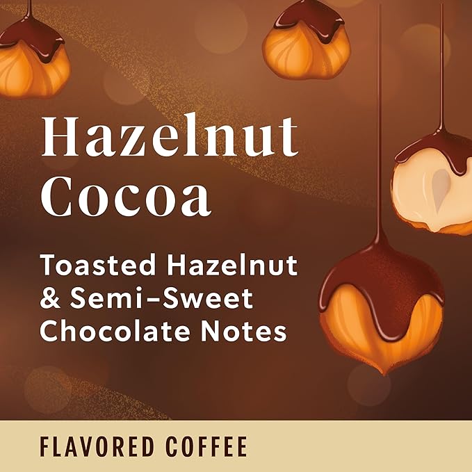 Starbucks K-Cup Coffee Pods, Hazelnut Cocoa Flavored Coffee for Keurig Brewers, 100% Arabica, Holiday, 1 Box (22 Pods)