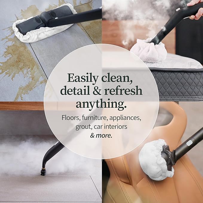 Dupray Neat Steam Cleaner with 17-Piece Kit – Powerful, chemical-free cleaning for floors, cars, tiles, upholstery, kitchen appliances, grout, and more. *Kills 99.9% of Bacteria & Viruses