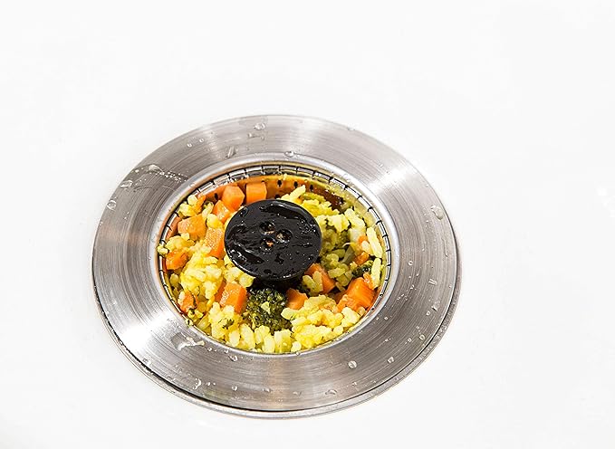 SinkShroom Revolutionary Clog-Free Sink Strainer Basket, 2-Pack, Stainless Steel