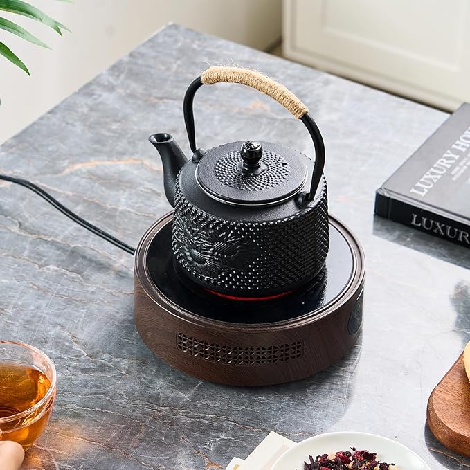 PARACITY Cast Iron Teapot Japanese 800ml/27oz, Tea Kettle Pot for Stove Top, Tea Pot with Stainless Steel Infusers for Loose Tea, Boiling Hot Water Tea, Mothers Day Gifts from Daughter/Son