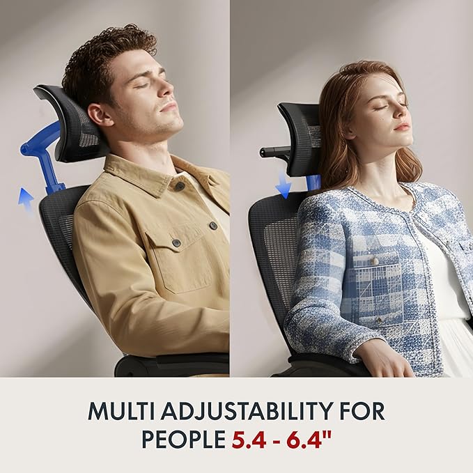 FLEXISPOT OC3-Pro Air Ergonomic Office Chair for Big and Tall Black, High Back Office Chair with Flip-up Arm/8-Level Lumbar Support, Mesh Seat Cushion, Chairs for Home Office Working Studying Gaming