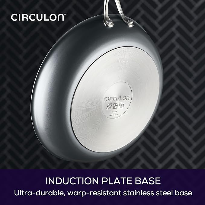 Circulon A1 Series with ScratchDefense Technology Nonstick Induction Frying Pan/Skillet, 12 Inch, Graphite