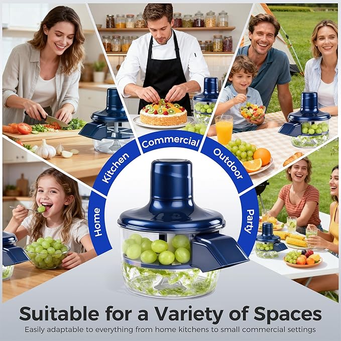 Automatic Grape Peeler Machine, Electric Garlic and Cherry Tomato Peeler, Cordless Fruit Skin Remover for Small Produce, Easy Peeling Kitchen Tool (Blue, 1PC)