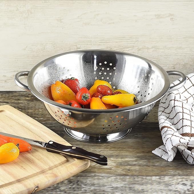 YBM Home Stainless Steel Colander Strainer 3 Quart, 24 cm (1178)