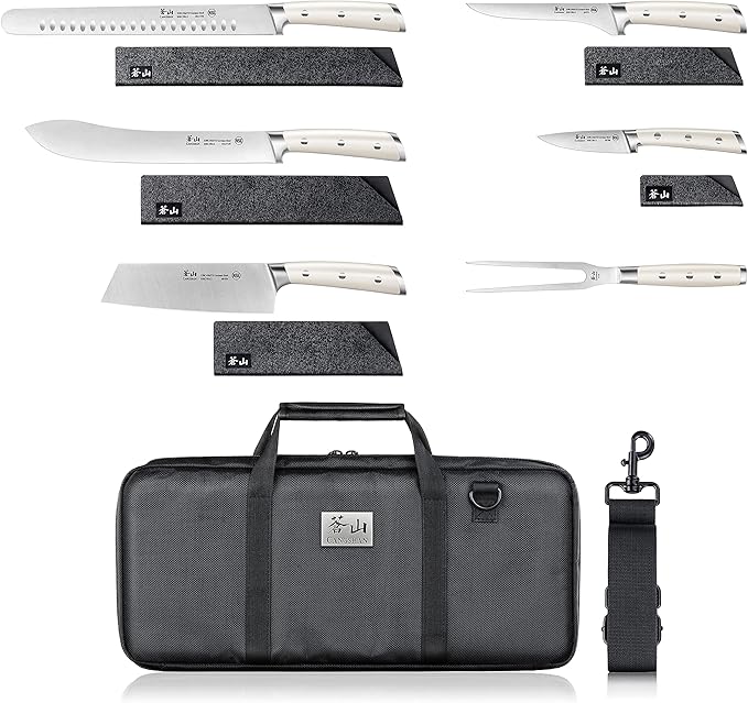 Cangshan S1 Series 7-Piece BBQ Knife Set, Forged German Steel, 1023718