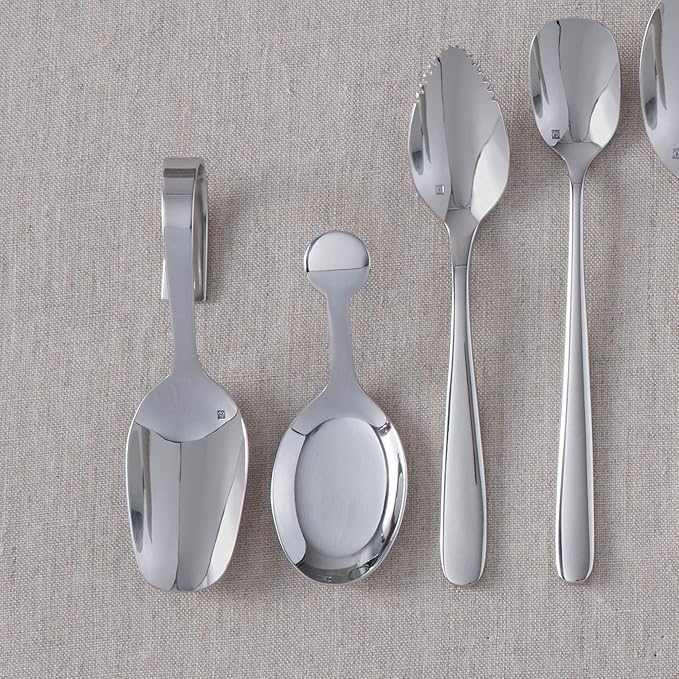 Fortessa Grand City 18/10 Stainless Steel Flatware Tapas/Tasting Spoon, Set of 12
