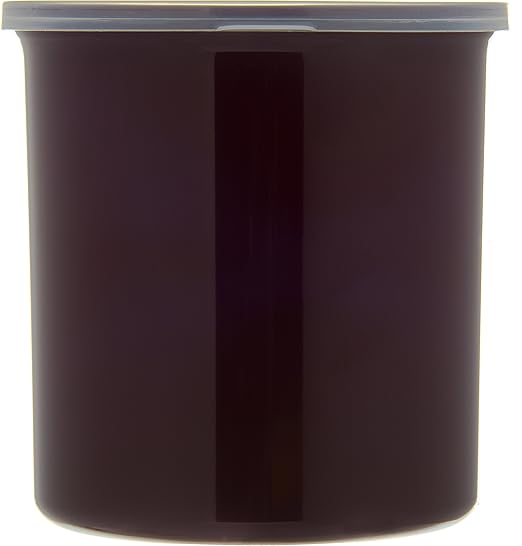 Carlisle FoodService Products Classic Round Storage Container Crock with Lid for Kitchen, Restaurants, Home, Plastic, 1.2 Quarts, Brown