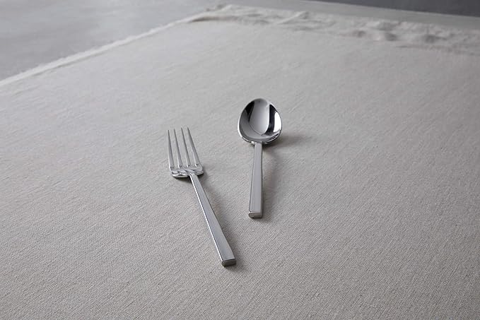 Fortessa Arezzo 18/10 Stainless Steel Flatware, 2 Piece Serving Set, 9.25", Silver