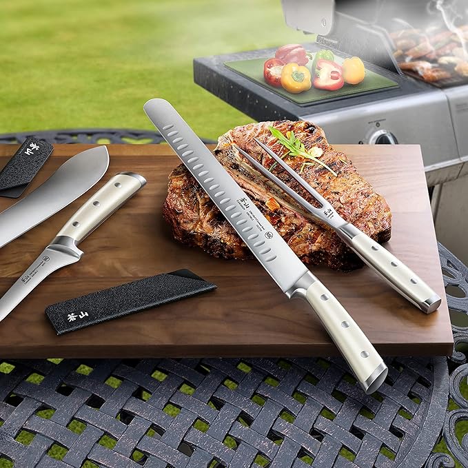 Cangshan S1 Series 7-Piece BBQ Knife Set, Forged German Steel, 1023718