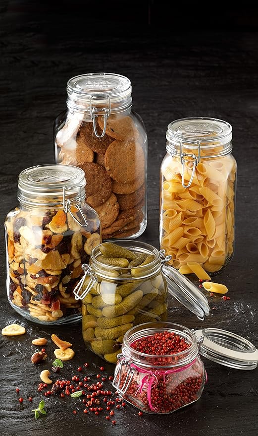 Bormioli Rocco Fido Hermetic 5-Piece Jar Set