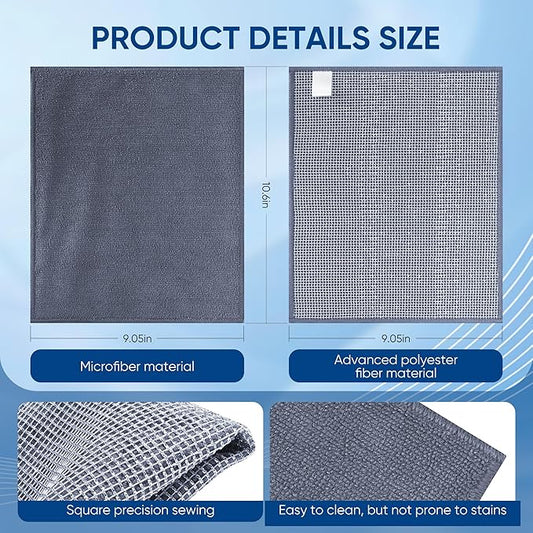 Forggon10 Pcs New Upgrade 2-Layer Non Scratch Wire Dishcloth,Wire Dishwashing Rag, Non-Scratch Wire Dishwashing Rags for Wet and Dry, Kitchen Cleaning Dish Rags for Cookware,Sinks, Dishes,Stove