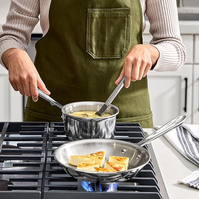 All-Clad - 4108201S All-Clad Kitchen Helper Fry Sauce pan, 8 inch and 1 quart, Steel