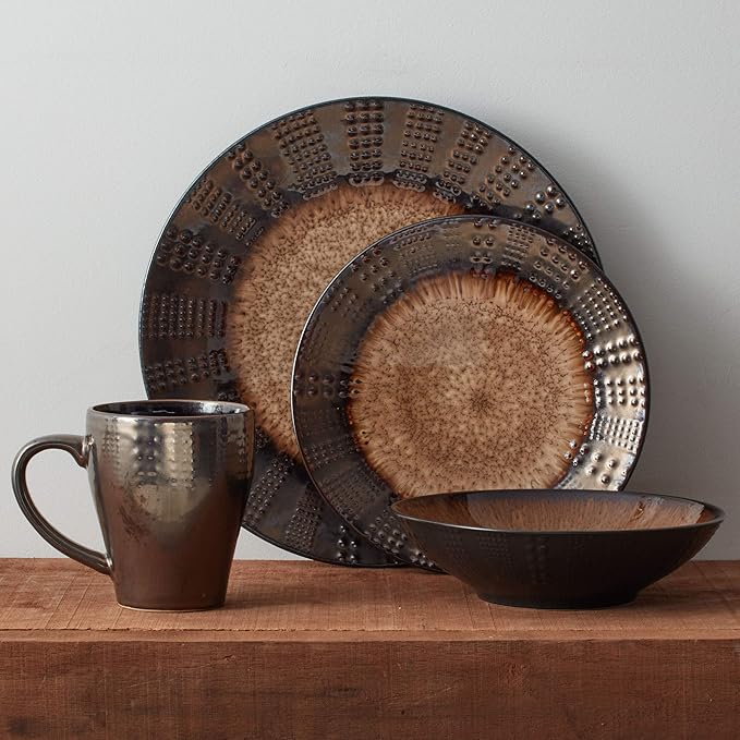 Gourmet Basics by Mikasa Verona 16-Piece Dinnerware Set, Service for 4