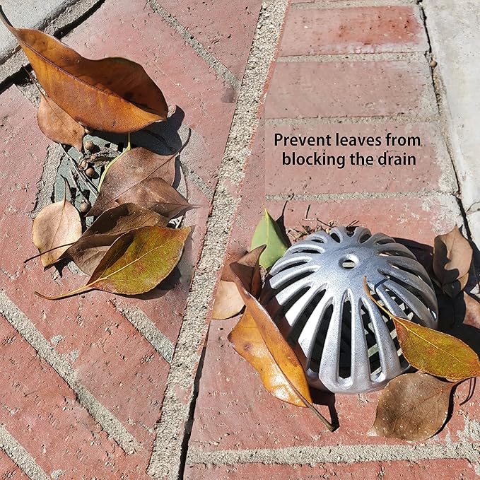 Leyso Heavy Duty Aluminum Drain Cover, Sink Drain Cover, Floor Drain Cover, Dome Strainer Cover for Compartment Sink, Kitchen, Outdoor, Garden, Restaurant 5-1/2" W x 2-1/4"H (3 PCS)