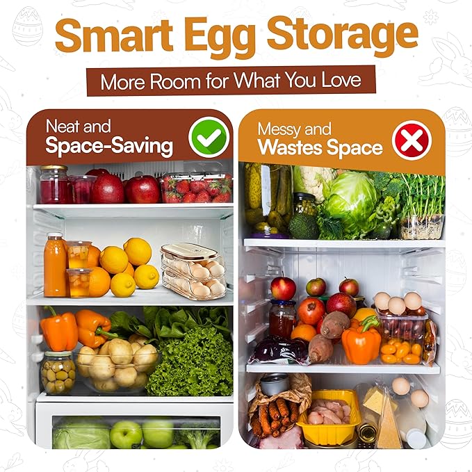 Auto Rolling Egg Holder for Fridge