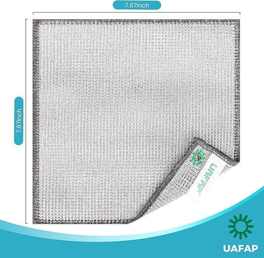 12 PCS Non Scratch Wire Dishcloth, Cleans Fast Without Scratching, Stands Up to Stuck-on Grime, Multi-Surface Safe, Wire Dishwashing Rag Cleaning Power for Everyday Jobs 7.87β x 7.87β