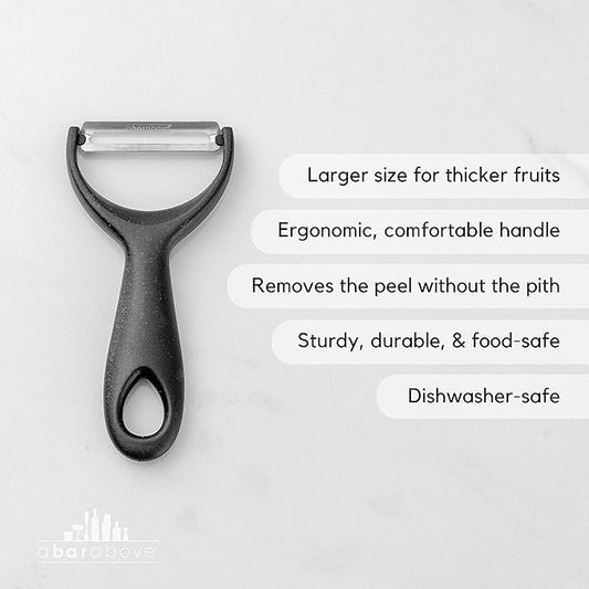 A Bar Above Gold Citrus Peeler, Stainless Steel Fruit Peeler for Garnishes and Cocktail Twists, Comfortable Grip Peeling Tool for Oranges, Lemons, Limes, Bartender Accessory, Kitchen Essentials, Gold