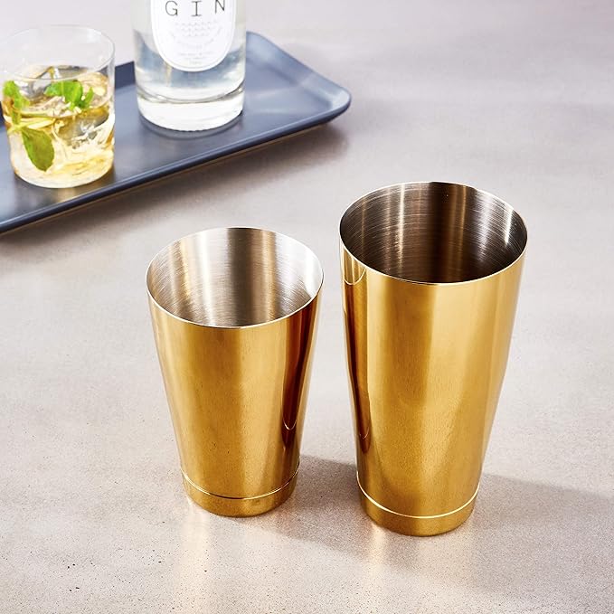 Barfly M37009GD Cocktail Tin, Set (18 oz and 28 oz), Gold