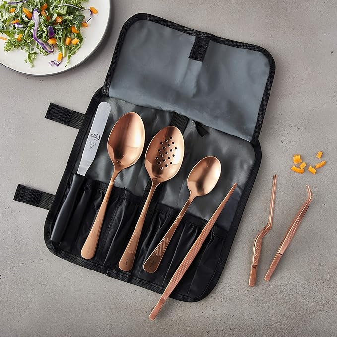 Mercer Culinary 8 Piece Plating Set, Rose Gold