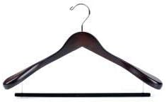 Luxury Wide Shoulder Wooden Hangers 30 Pack, with Velvet Bar, Smooth Mahogany Finish Wood Suit Hanger Coat Hanger for Closet, Holds Upto 20lbs, 360° Swivel Hook, for Jacket, Dress Heavy Clothes Hanger