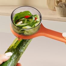 New with Box Storage Kitchen Special Fruitpeeler,Veggie Peeler with Container,Multi Functional,Easy to Carry,Suitable for Various Fruits and Vegetables (Orange)