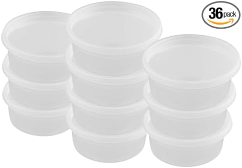 Heavy-Duty PP Deli Containers with Lids - 8oz PP Deli Container, 36 sets