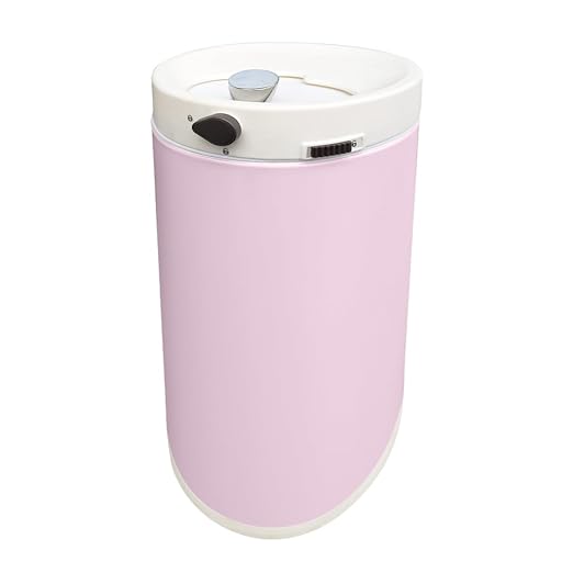 Diaper Pail, Airtight Odor Control Baby Diaper Bin with Childproof Lock, Stainless Steel Garbage Pail with lid, 15 Liter/ 4 Gallon Compact Nursery Trash Can with Removal Inner Liner, Pink