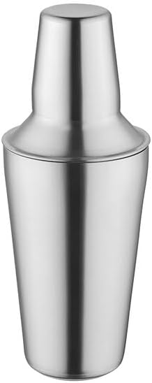 16 oz Stainless Steel Cobbler Cocktail Shaker, 3-Piece Set, Silver, 8.5 Inches, Dishwasher Safe, for Bar and Home