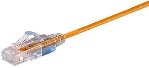 Monoprice Cat6A 10ft Yellow 10-Pk Patch Cable UTP 30AWG 10G Pure Bare Copper Snagless RJ45 SlimRun Series Ethernet Cable