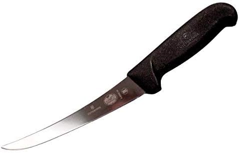 Victorinox Victorinox swiss army cutlery fibrox pro curved boning knife semistiff blade, 5.5 Pound, Black, 6" Boning, Silver/Black