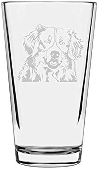 Bernese Mountain Custom Personalized Dog Themed Etched All Purpose 16oz Pint Glass